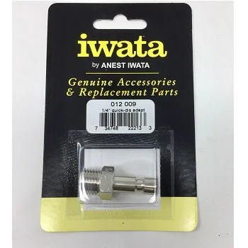 Iwata 1/4 inch Quick-Disconnect Male Adaptor (Iwata Hose to Power Jet Pro compressor)