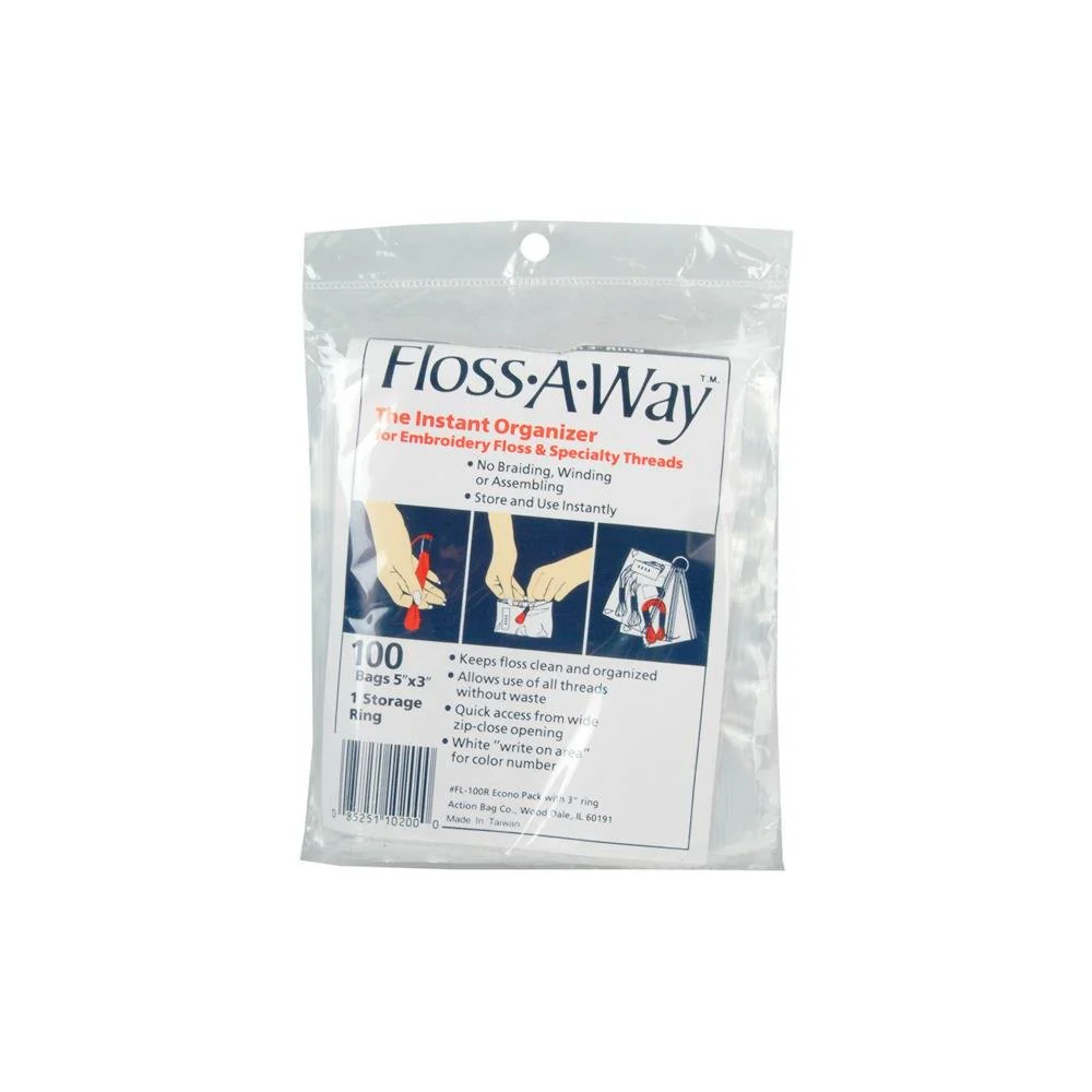 Action Bag Floss-A-Way Organizer - 100 count with 3 Rings