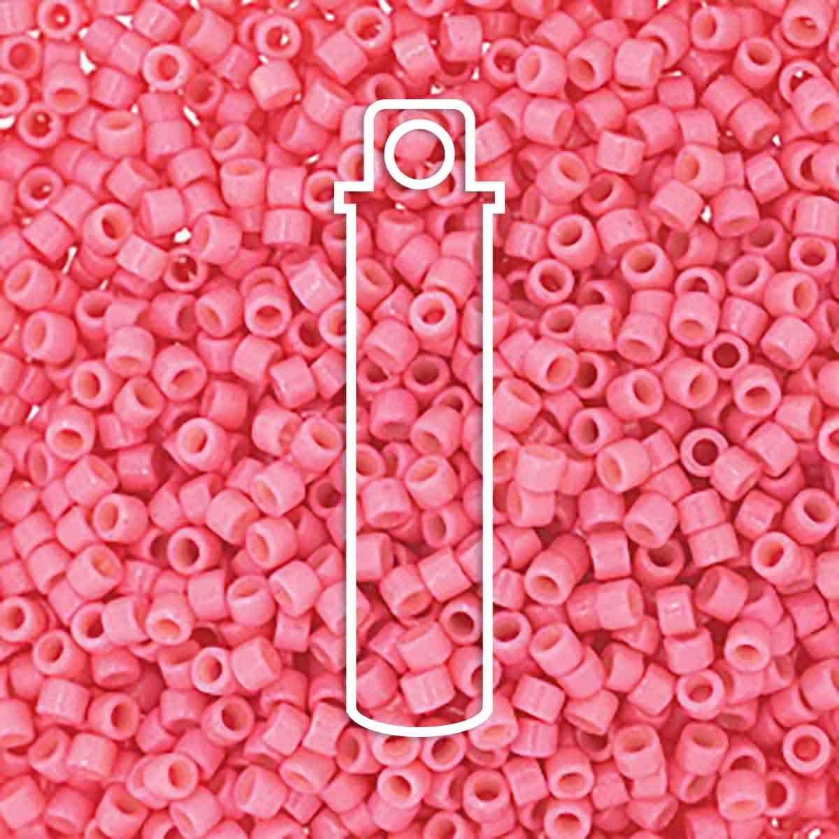Miyuki Delica DB 11/0 (1.6mm) Seed Beads - Opaque Guava - approx. 7.2 grams