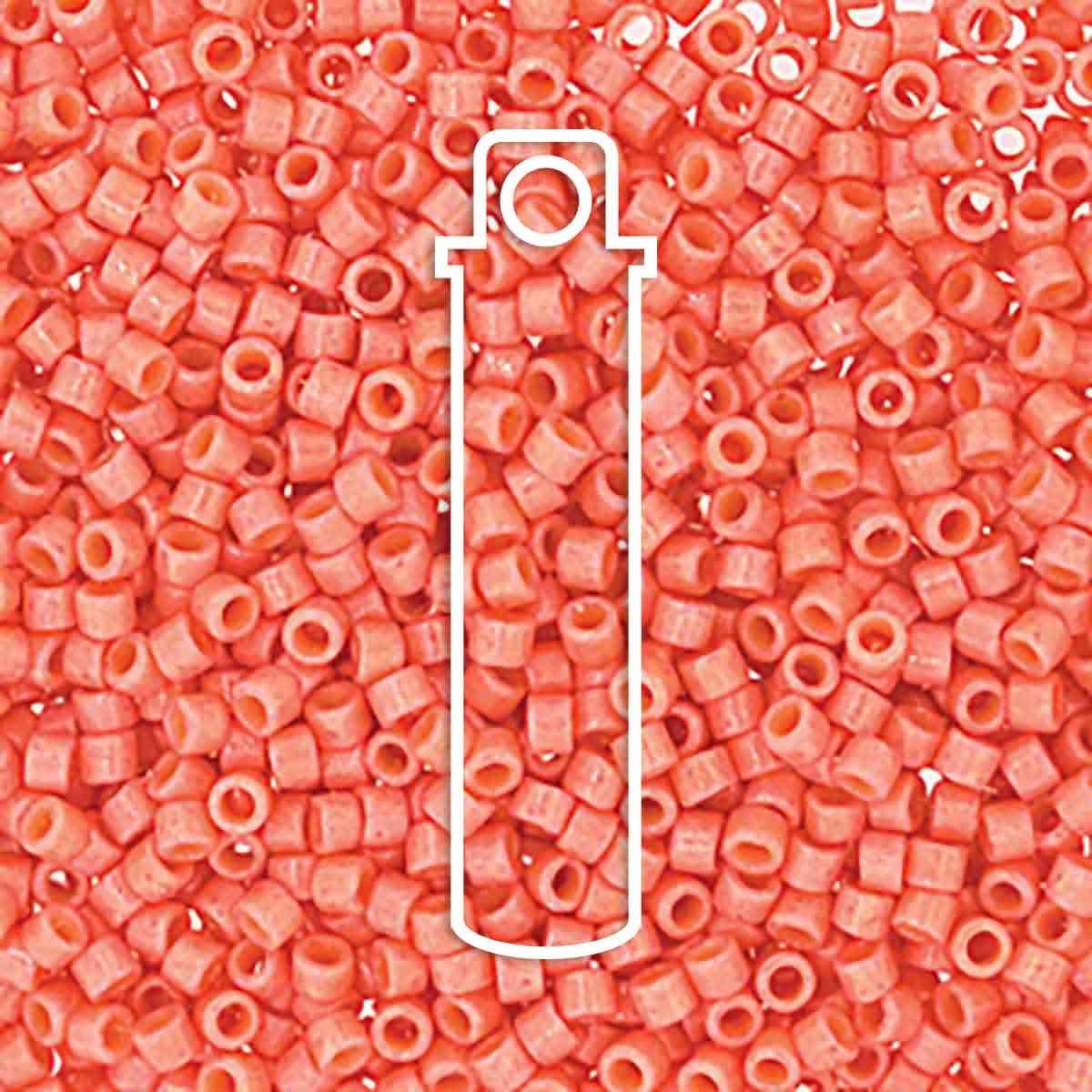 Miyuki Delica DB 11/0 (1.6mm) Seed Beads - Opaque Lt. Watermelon - approx. 7.2 grams