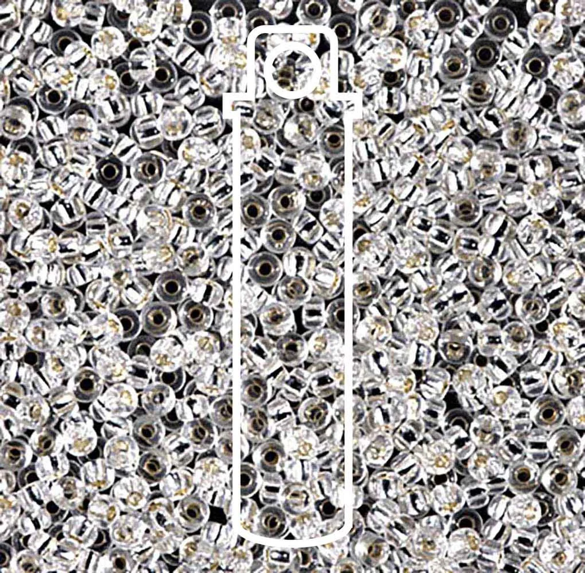 Miyuki Round 11/0 (2mm) Seed Beads - Silver Lined Crystal - approx. 24 grams