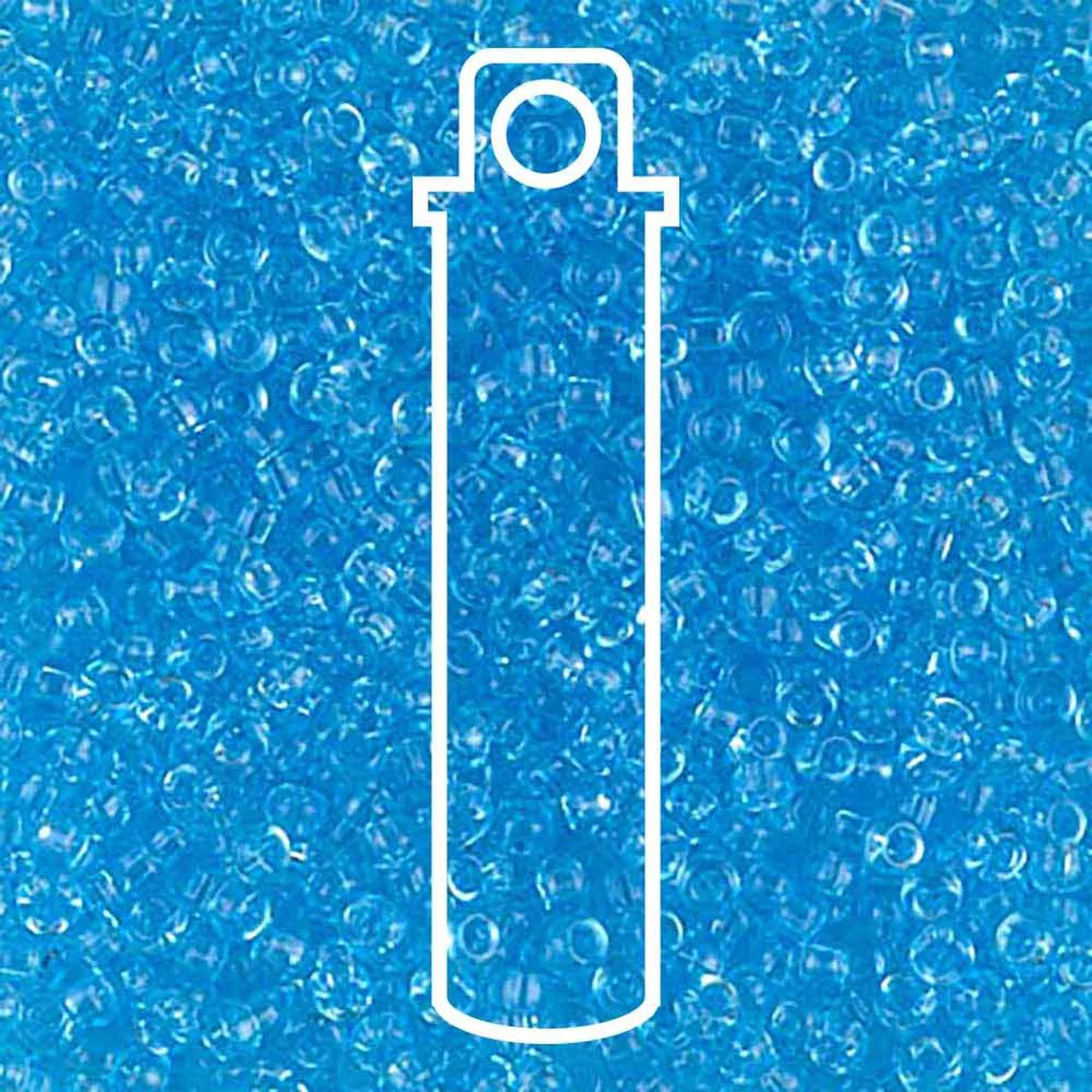 Miyuki Round 11/0 (2mm) Seed Beads - Transp. Light Blue - approx. 8.5 grams