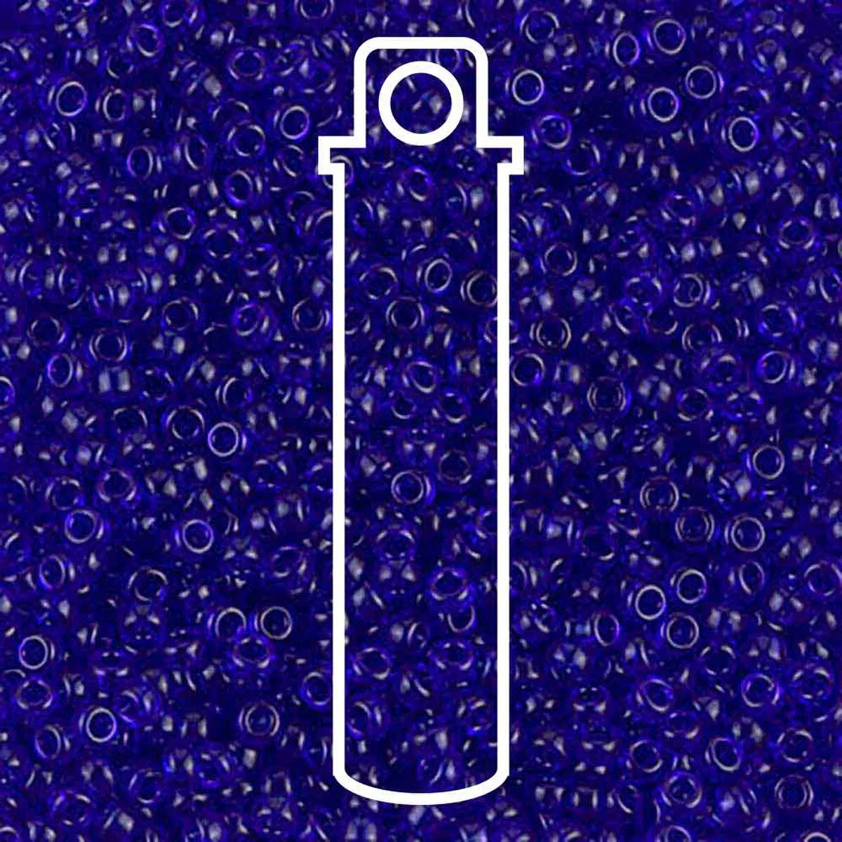 Miyuki Round 11/0 (2mm) Seed Beads - Transp. Cobalt - approx. 8.5 grams