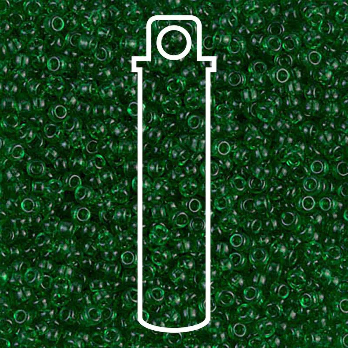 Miyuki Round 11/0 (2mm) Seed Beads - Transp. Green - approx. 8.5 grams
