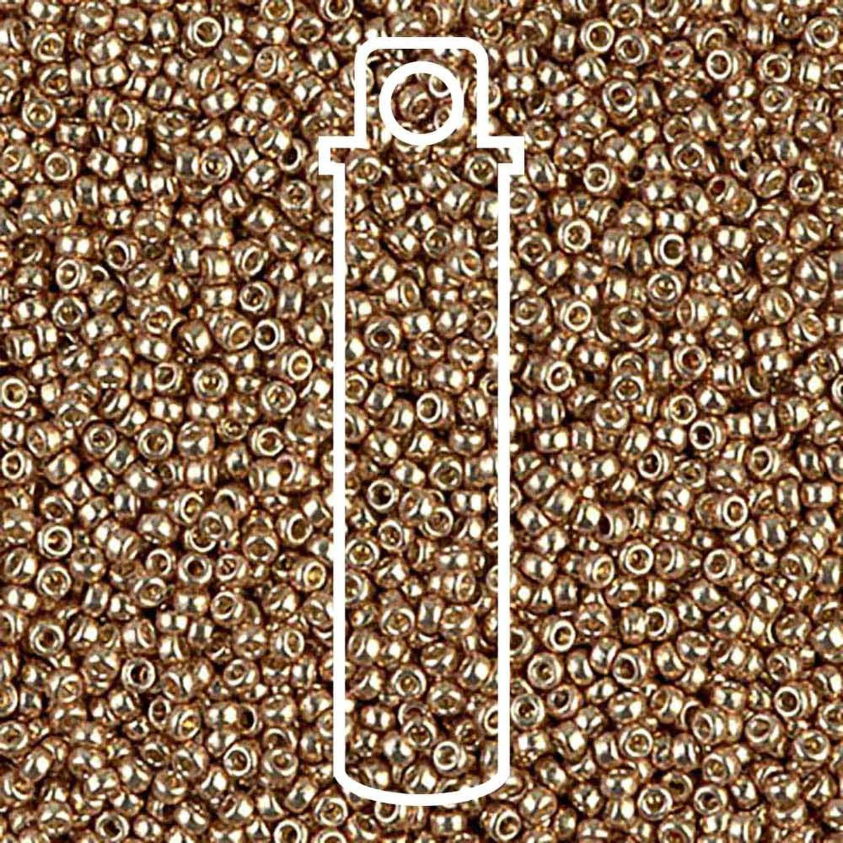Miyuki Round 15/0 (1.4mm) Seed Beads - Galvanized Champagne - approx. 8.2 grams