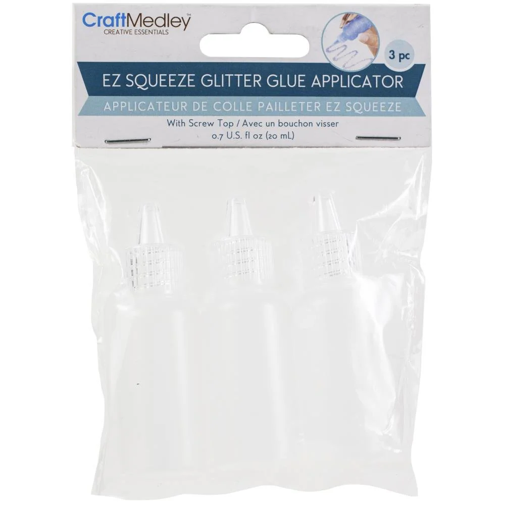Craft Medley Empty 0.7 oz (20 ml) Glitter Glue Applicator Bottle - pack of 3 - Image 2