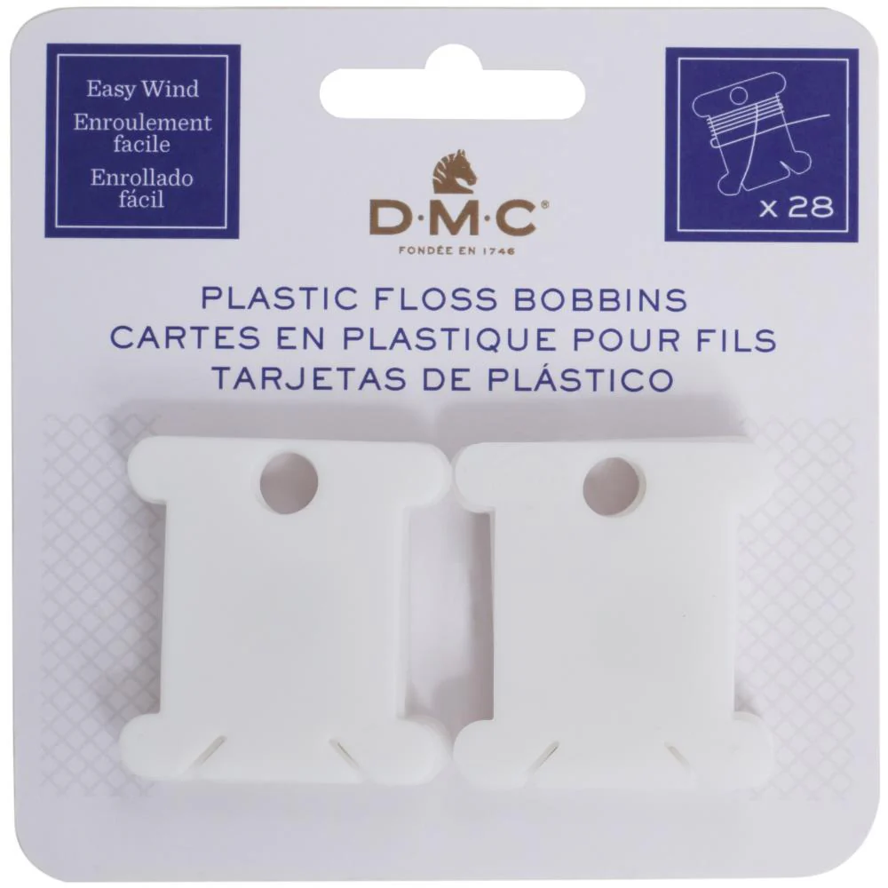 DMC Plastic Floss Bobbin - Pack of 28