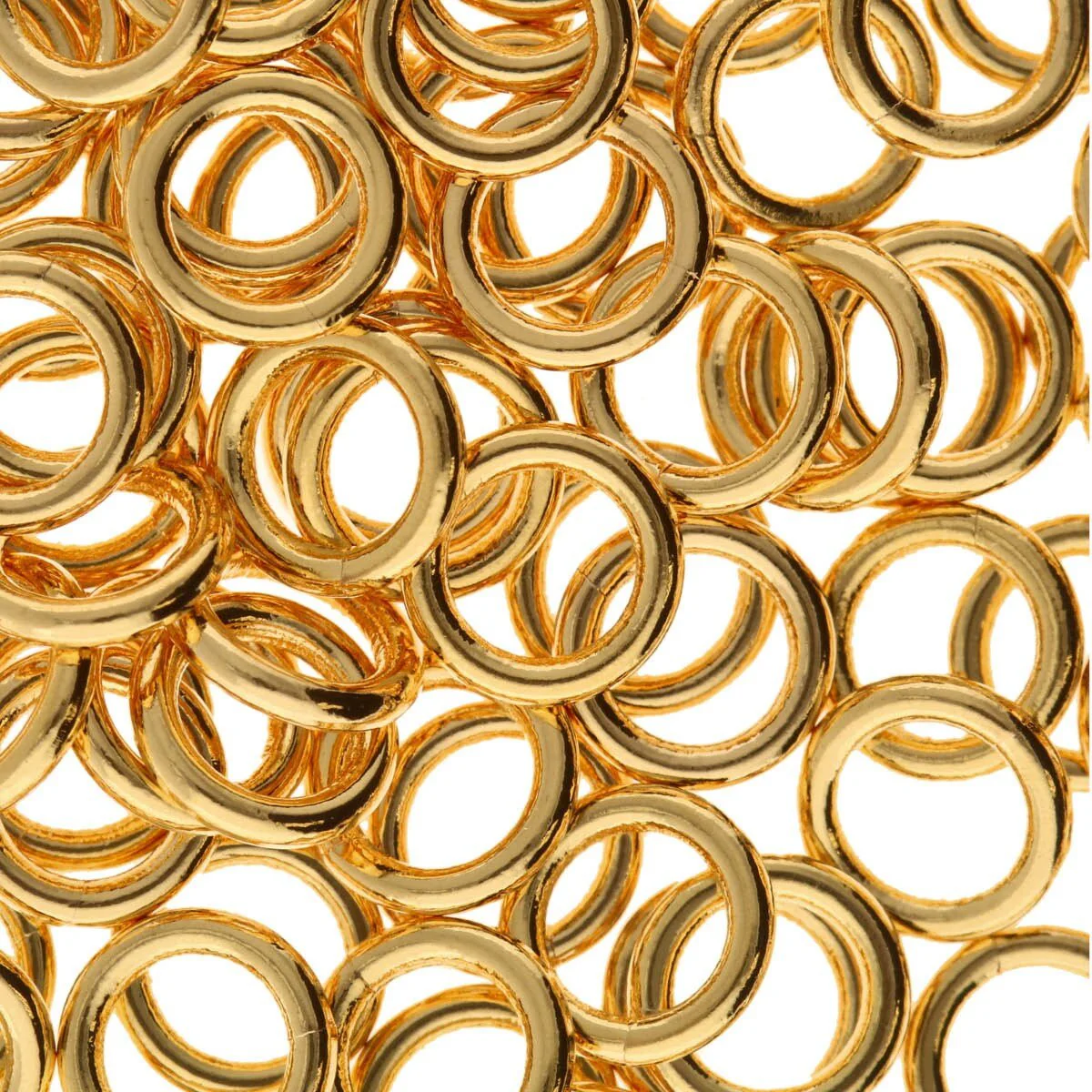 Jump Rings - 6 mm Round 18 gauge Gold Plated - bag of 144