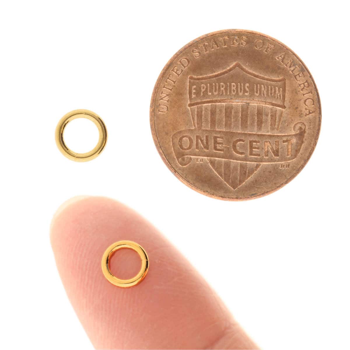 Jump Rings - 6 mm Round 18 gauge Gold Plated - bag of 144 - Image 3