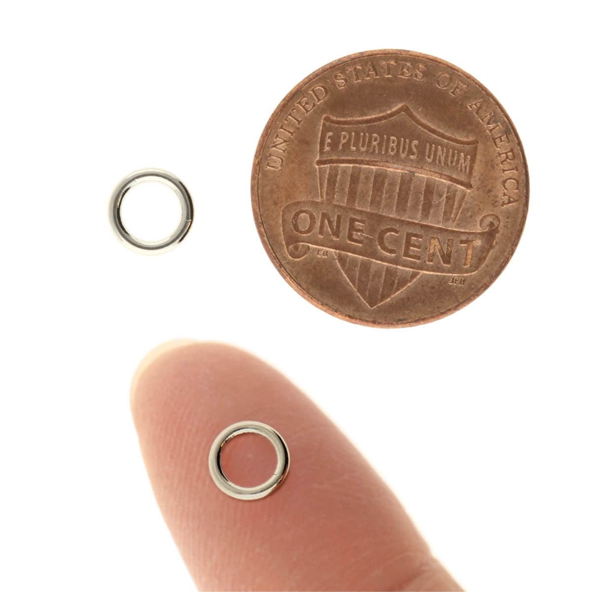 Jump Rings - 6 mm Round 18 Gauge Silver Plated - bag of 144 - Image 2