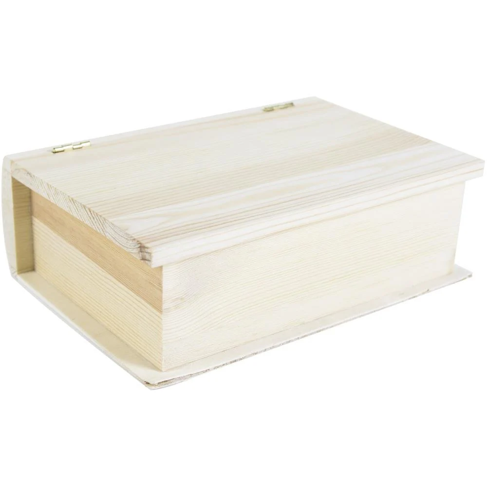 Multicraft Wood Keepsake Book Box 7" X 5" X 2.25"