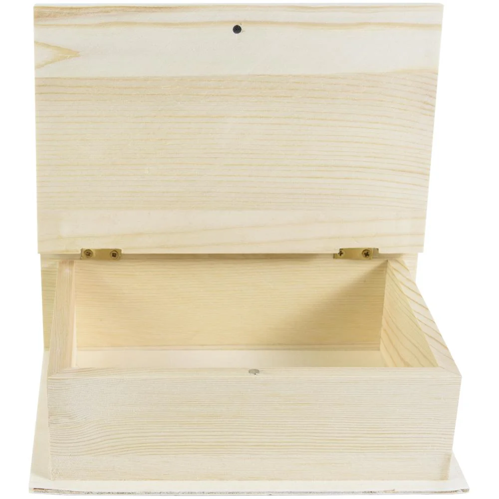 Multicraft Wood Keepsake Book Box 7" X 5" X 2.25" - Image 2