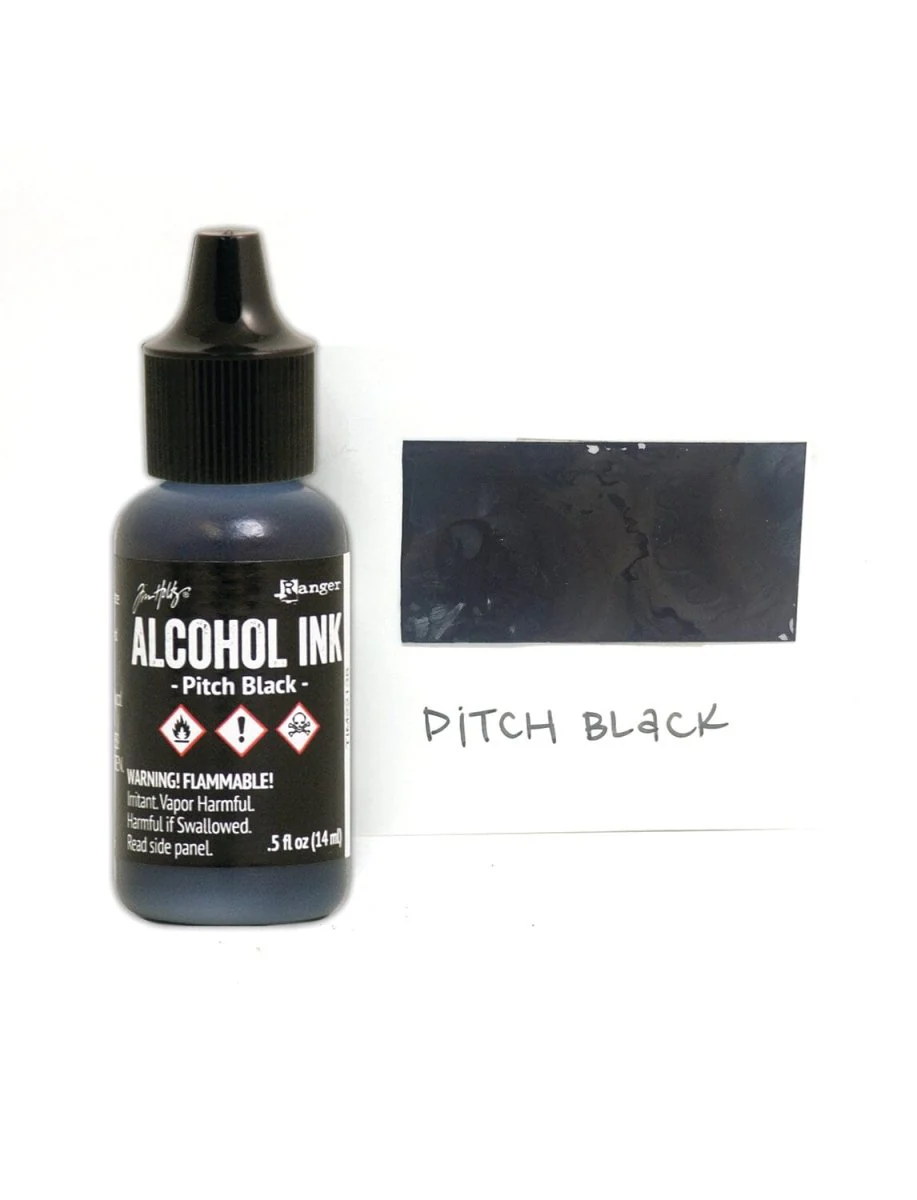 Tim Holtz Alcohol Ink .5oz - Pitch Black - Image 2