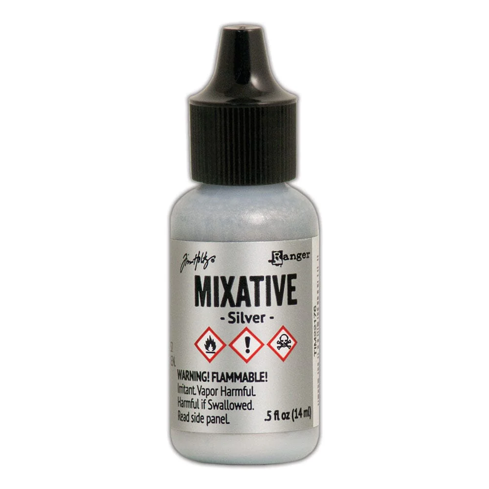 Tim Holtz Alcohol Ink Mixative .5oz - Silver Metallic