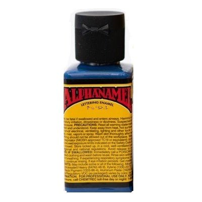 Alphanamel Lettering Enamel - 2.5 fl oz (74 ml) - Alpha Blue - Image 2