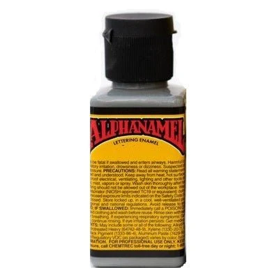 Alphanamel Lettering Enamel - 2.5 fl oz (74 ml) - Alpha Grey - Image 2