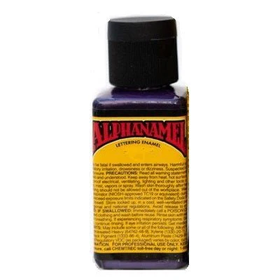 Alphanamel Lettering Enamel - 2.5 fl oz (74 ml) - Alpha Purple - Image 2
