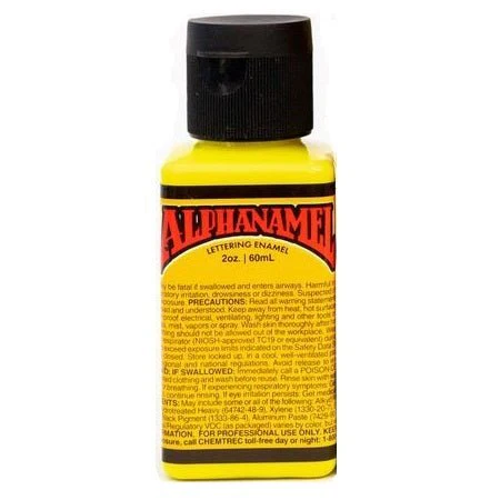 Alphanamel Lettering Enamel - 2.5 fl oz (74 ml) - Electroshock Yellow (fluorescent)