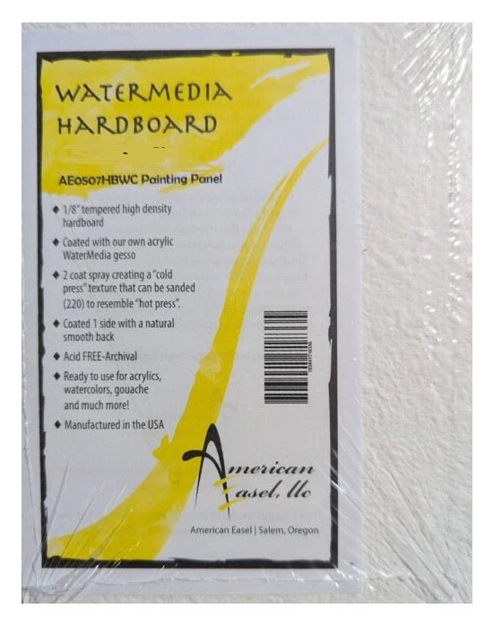 American Easel 1/8" Tempered Hardboard Watermedia 9X12
