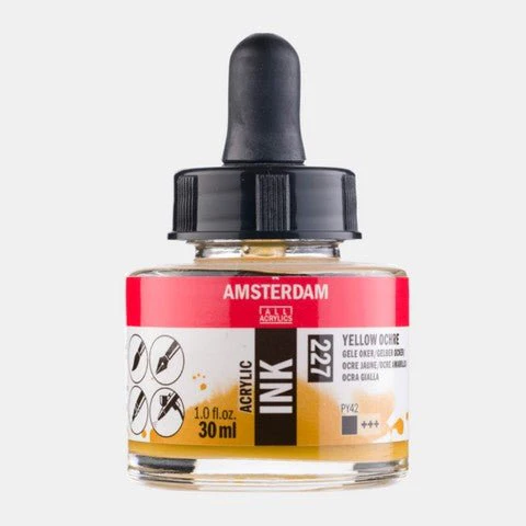 Amsterdam Acrylic Ink - 1 fl oz (30ml) - Yellow Ochre