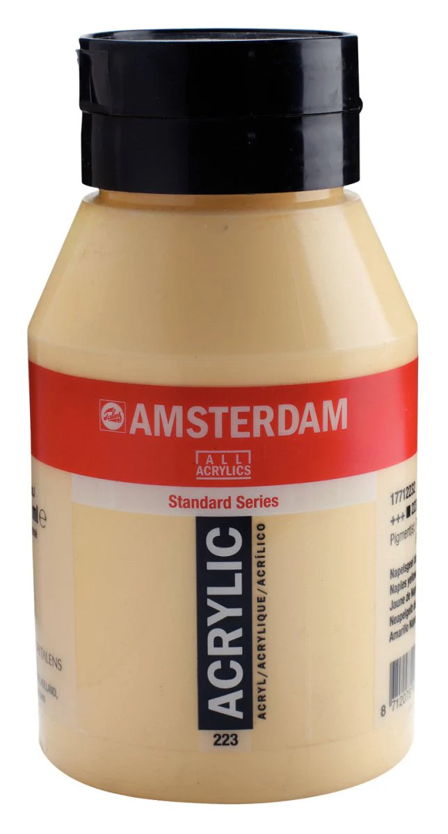 Amsterdam Standard Acrylic Paint 1000ml Jar - Naples Yellow Deep