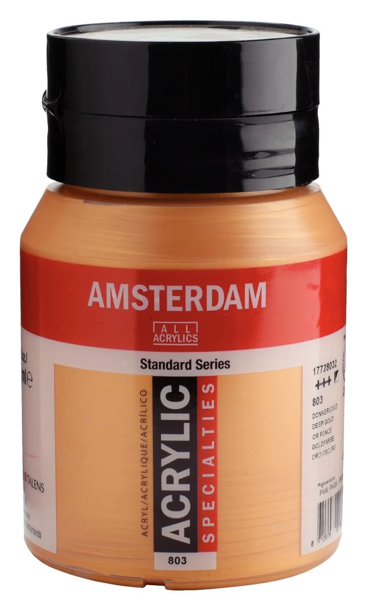 Amsterdam Standard Acrylic Paint 500ml Jar -  Deep Gold