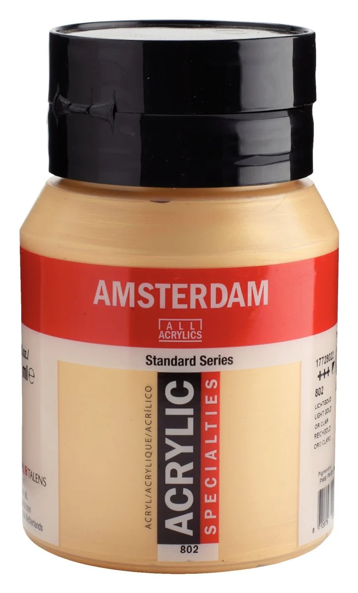 Amsterdam Standard Acrylic Paint 500ml Jar - Light Gold