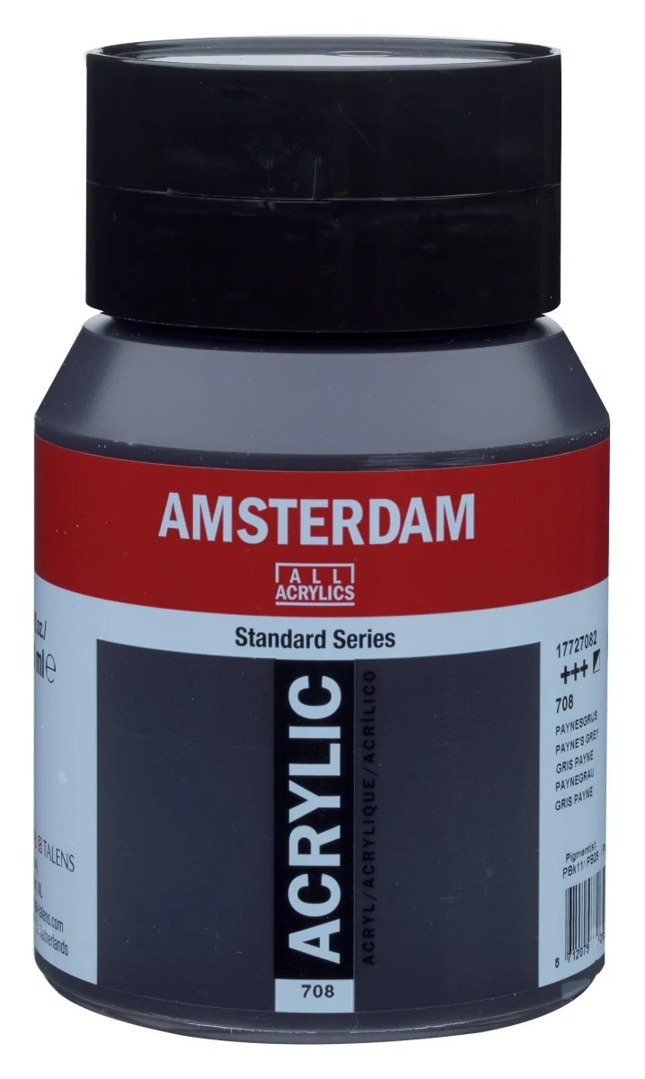 Amsterdam Standard Acrylic Paint 500ml Jar - Paynes Grey