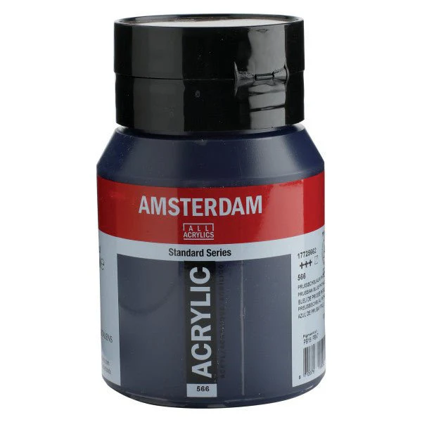 Amsterdam Standard Acrylic Paint 500ml Jar - Prussian Blue Phthalo