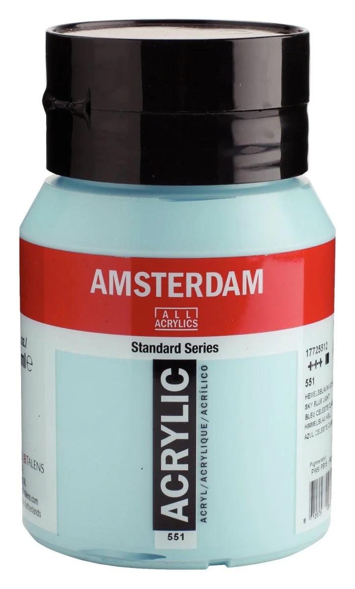 Amsterdam Standard Acrylic Paint 500ml Jar - Sky Blue Light