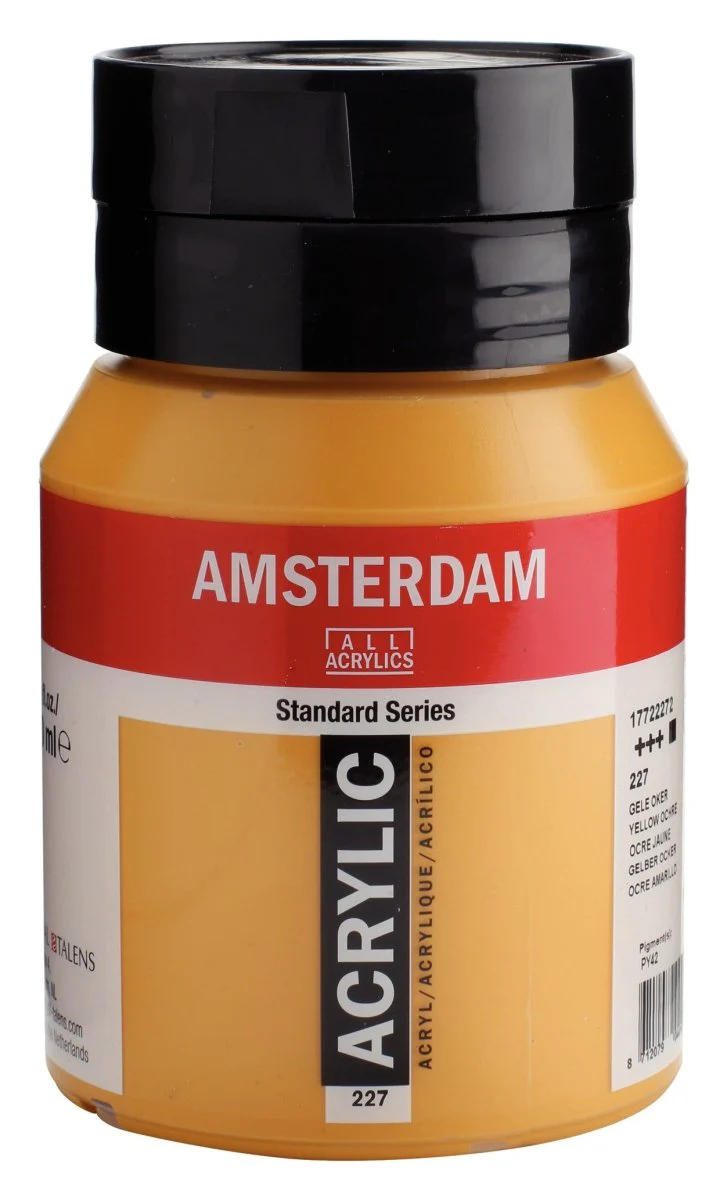 Amsterdam Standard Acrylic Paint 500ml Jar - Yellow Ochre