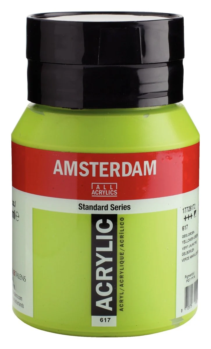 Amsterdam Standard Acrylic Paint 500ml Jar - Yellowish Green