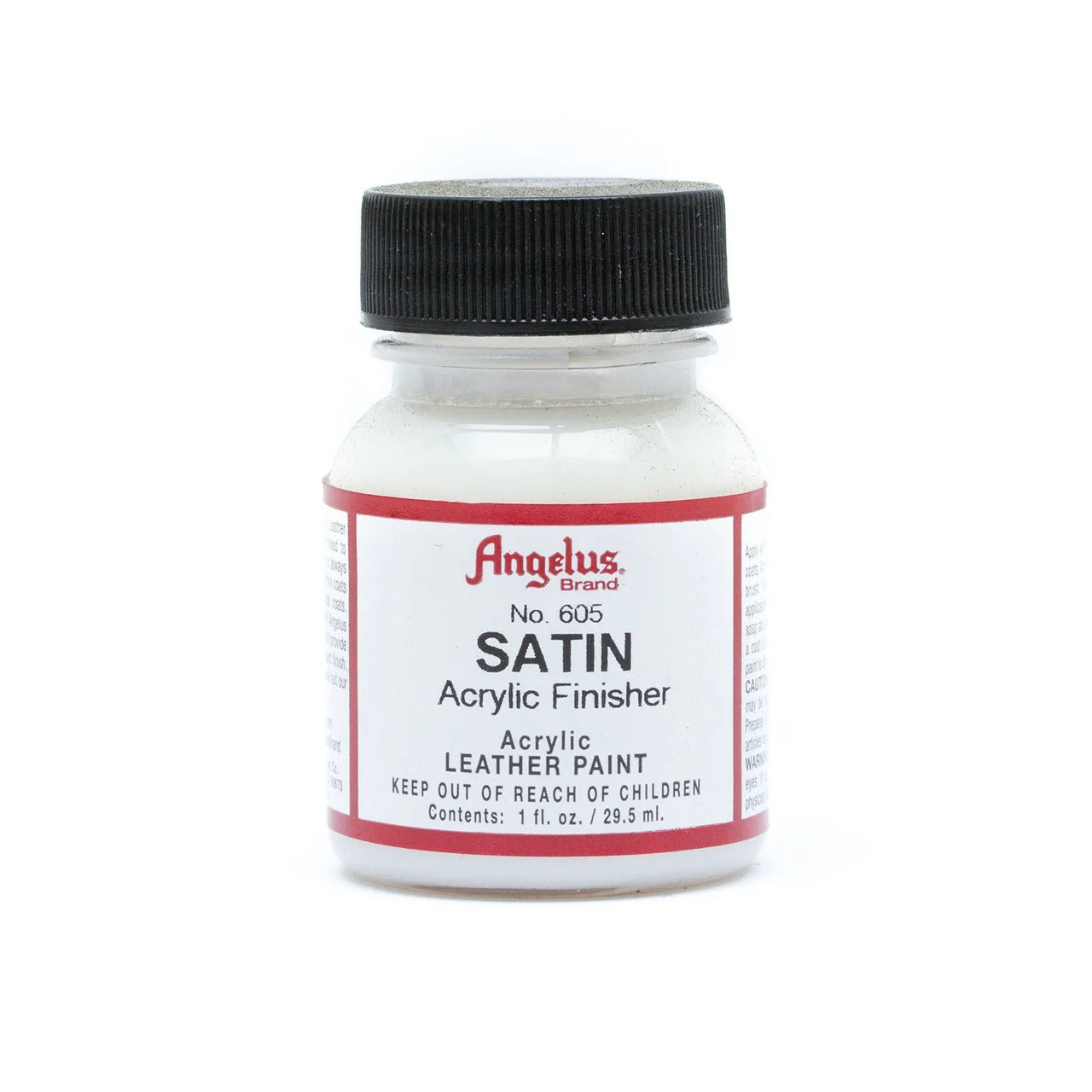 Angelus Acrylic Leather Finisher - 1 oz. Bottle - No. 605 Satin