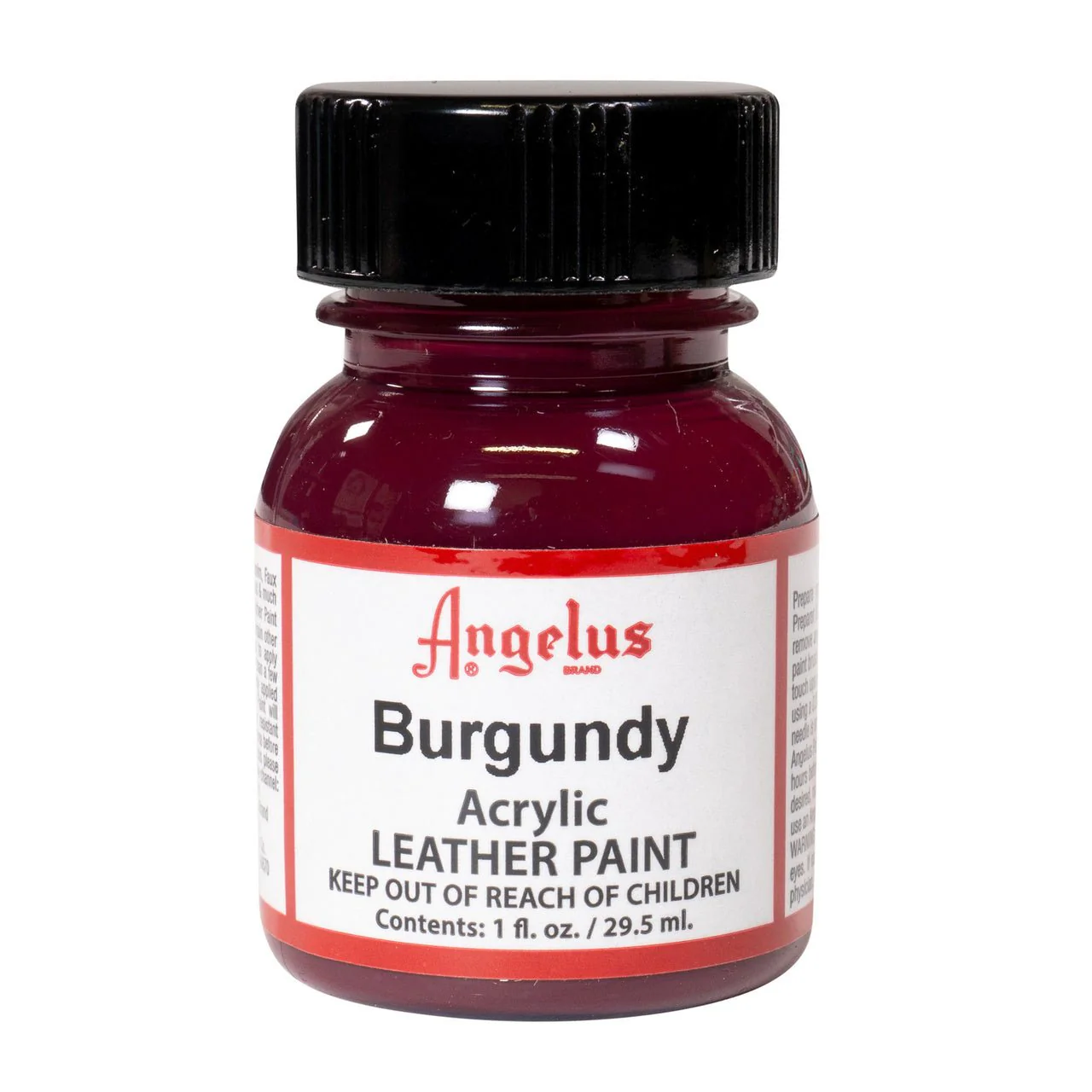 Angelus Acrylic Leather Paint - 1 oz. Bottle - Burgundy