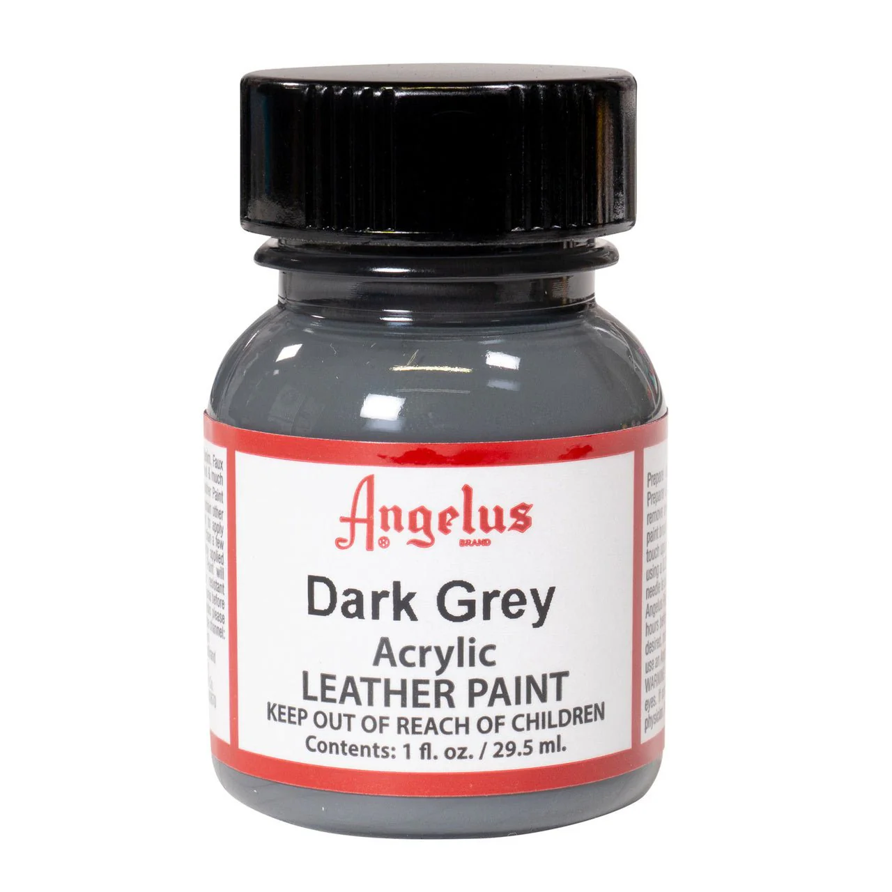 Angelus Acrylic Leather Paint - 1 oz. Bottle - Dark Grey