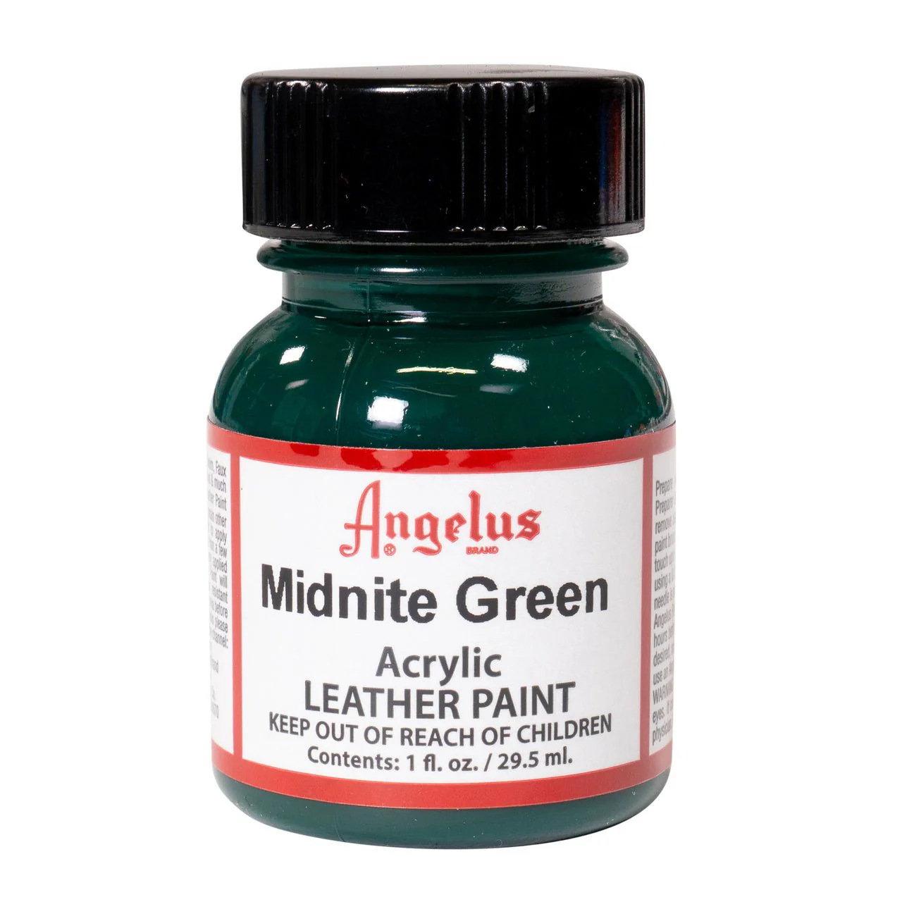 Angelus Acrylic Leather Paint - 1 oz. Bottle - Midnite Green