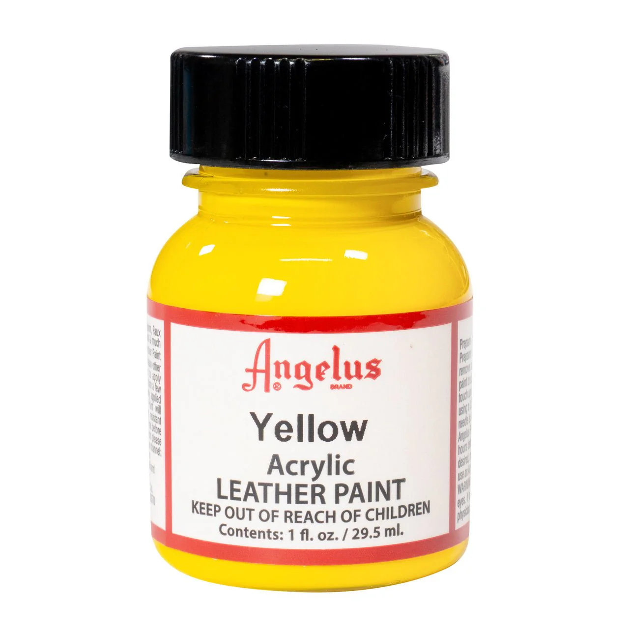 Angelus Acrylic Leather Paint - 1 oz. Bottle - Yellow