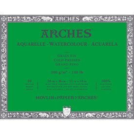 ARCHES Watercolor Block - Cold Pressed 140 lb 11" X 14" (20 Sheets)