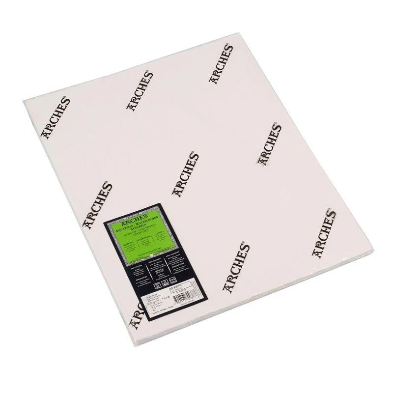 ARCHES Watercolor Paper - Cold Pressed - Natural White - 140 lb (300 gsm) 16x20 inch Pack of 10