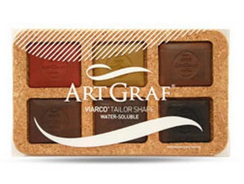 ArtGraf Viarco Water Soluble Tailor Shape Pigment Blocks - Earthtone Set of 6