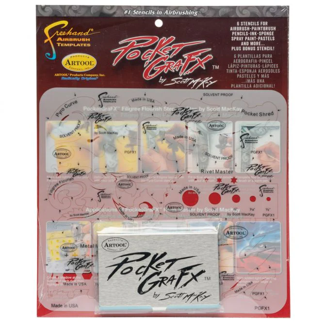 Artool PocketGraFX Freehand Airbrush Template Set by Scott MacKay - Image 2