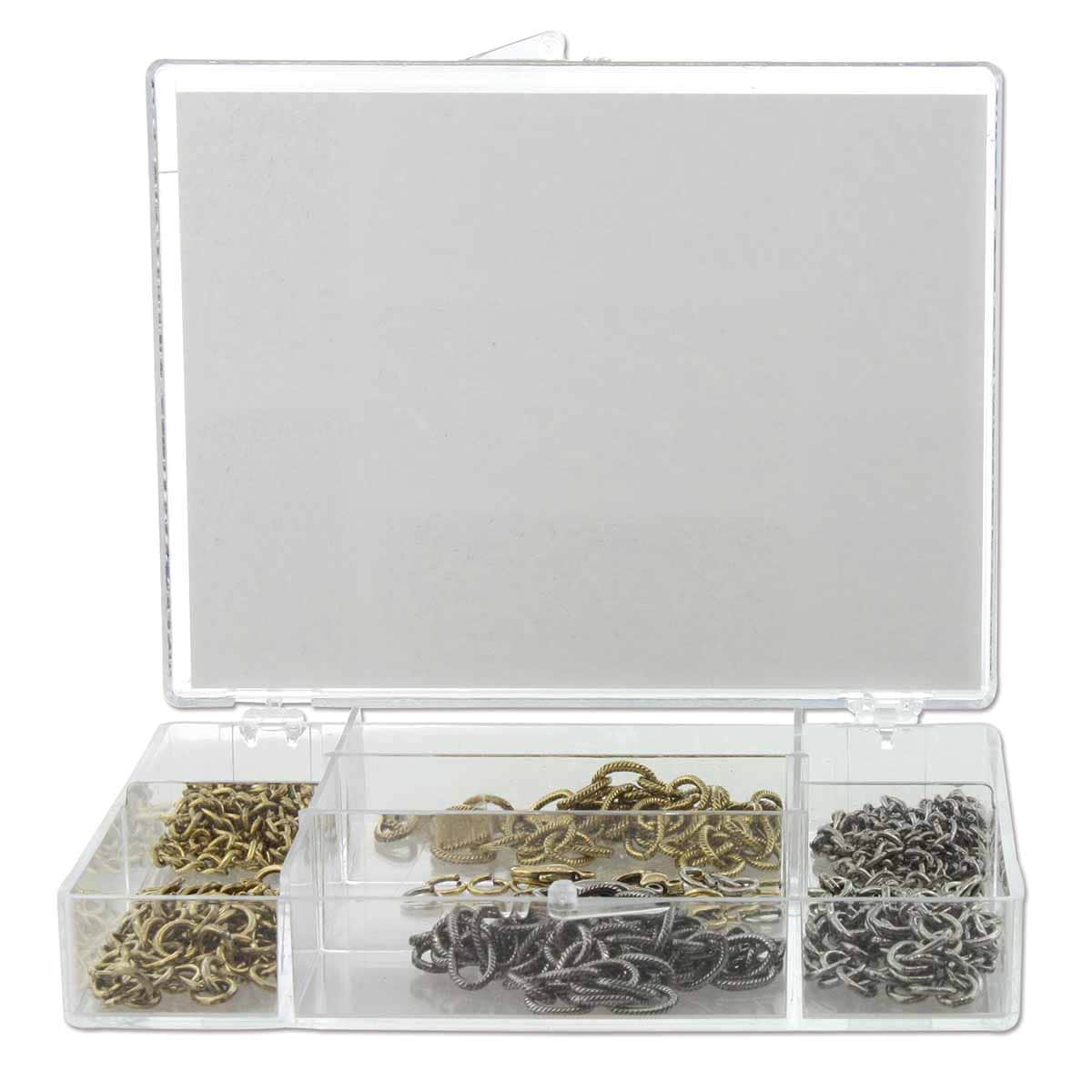 Beadsmith Anitique Gold & Silver Color Base Metal Chain Kit (6 Chains, 6 Clasps, 24 Jump Rings) - Image 2