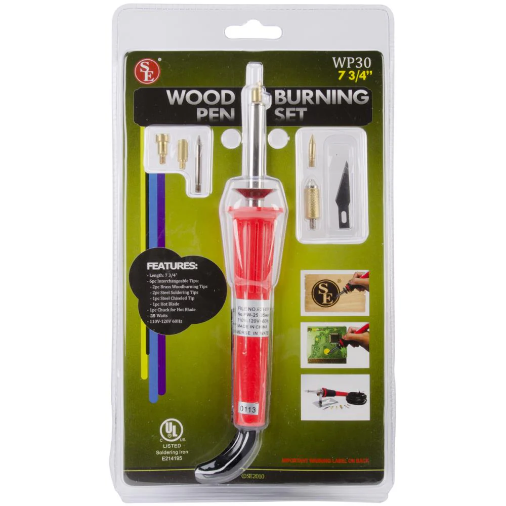 Lacis Woodburning Pen Set (With 6 Assorted Tips)