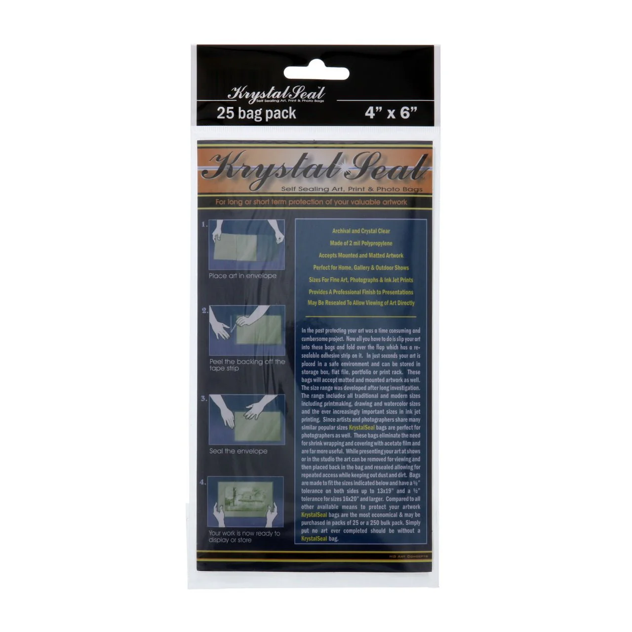 Krystal Seal Bags  4 x 6 - package of 25