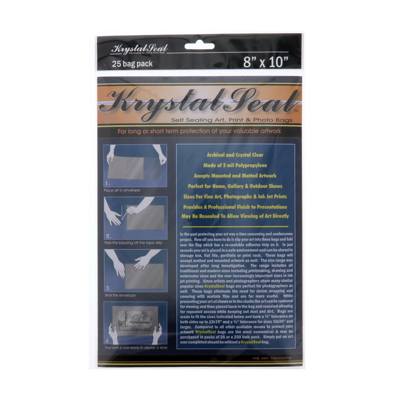 Krystal Seal Bags  8 x 10 - package of 25