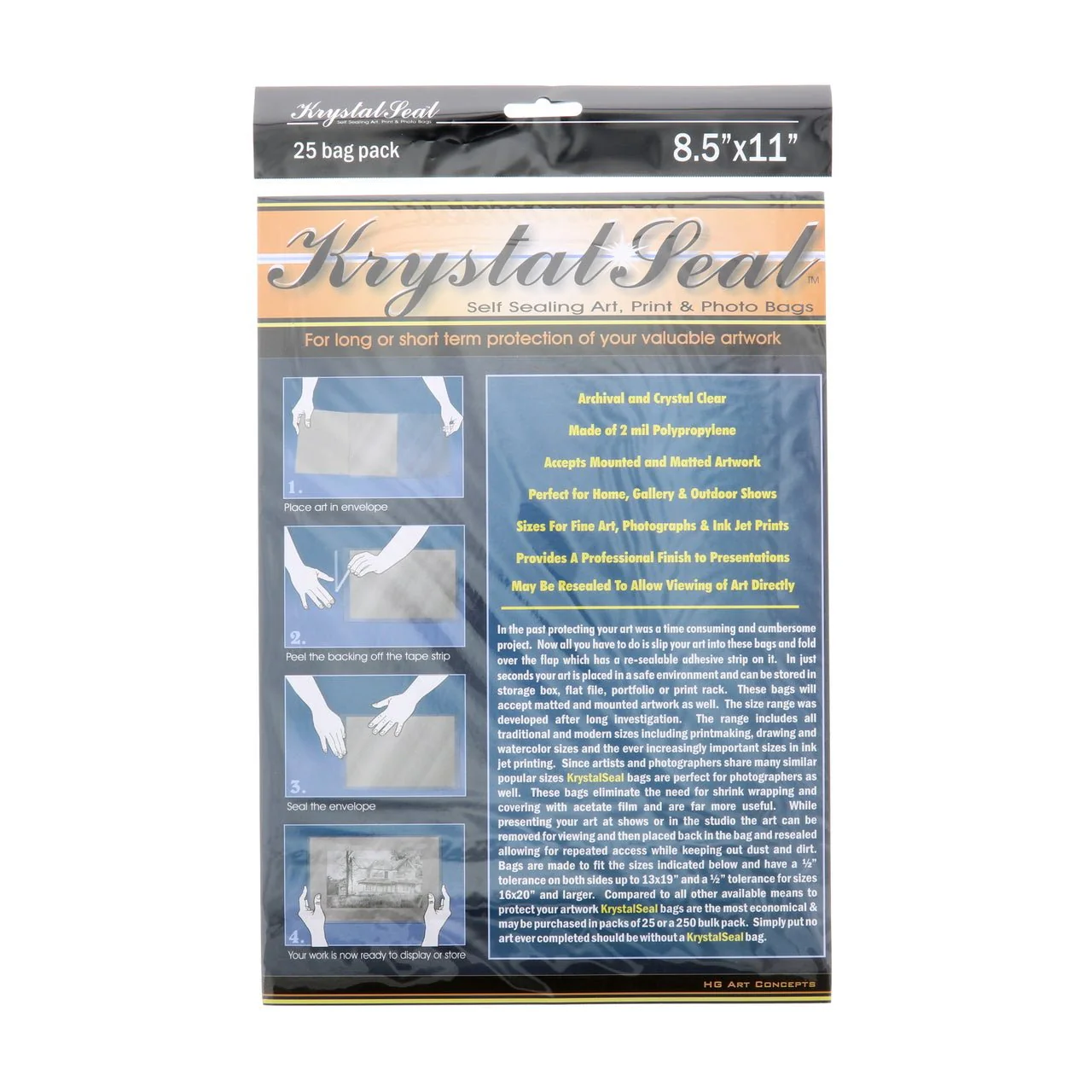 Krystal Seal Bags  8-1/2 x 11 - package of 25