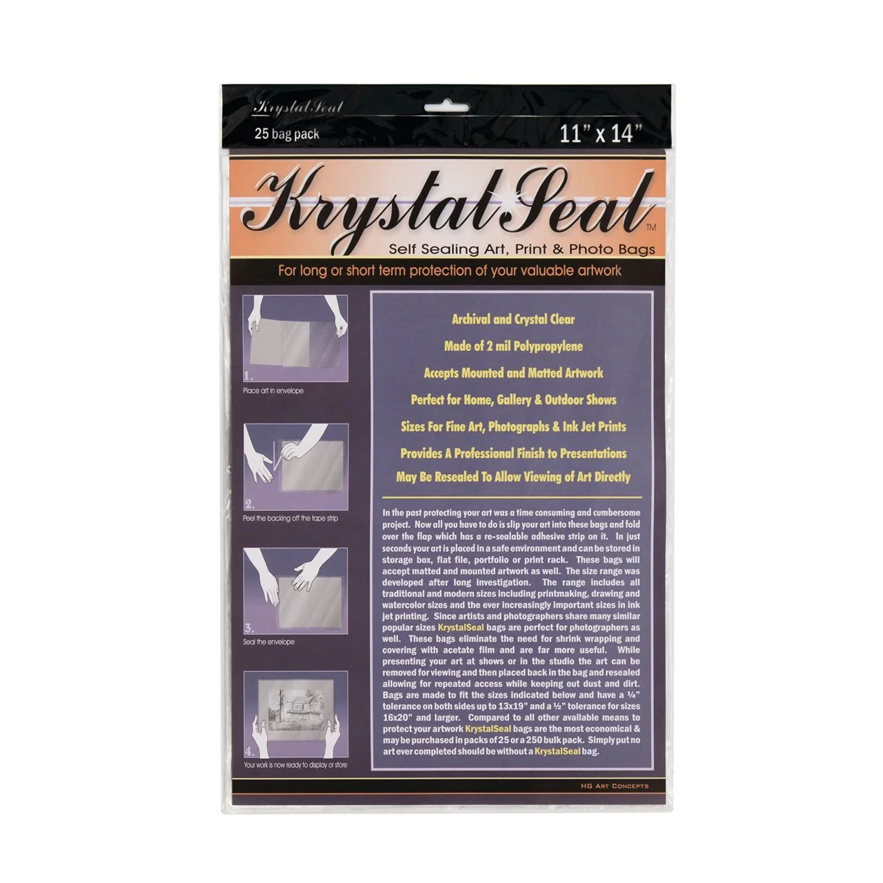 Krystal Seal Bags 11 x 14 - package of 25