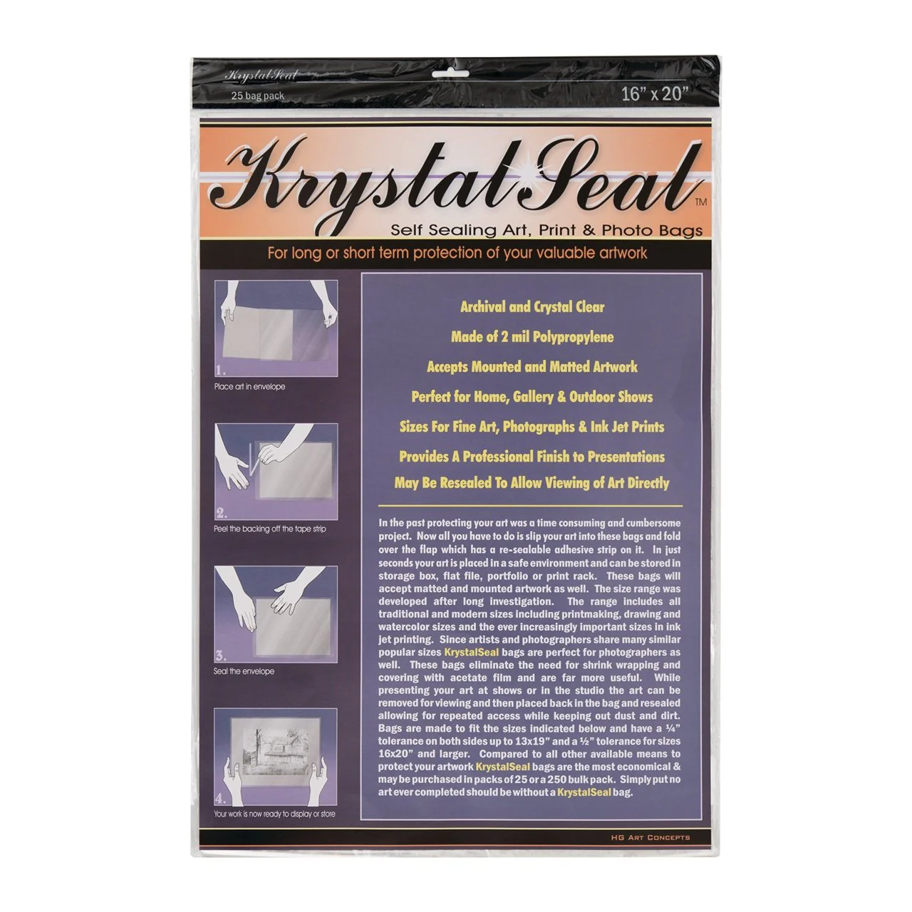 Krystal Seal Bags 16 x 20 - package of 25