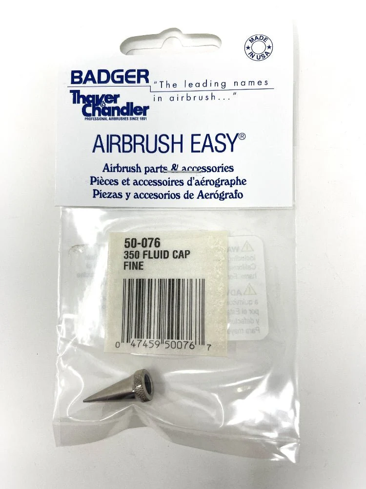 Badger Airbrush Replacement Part 50-076 Fluid Cap - Fine f. Model 350