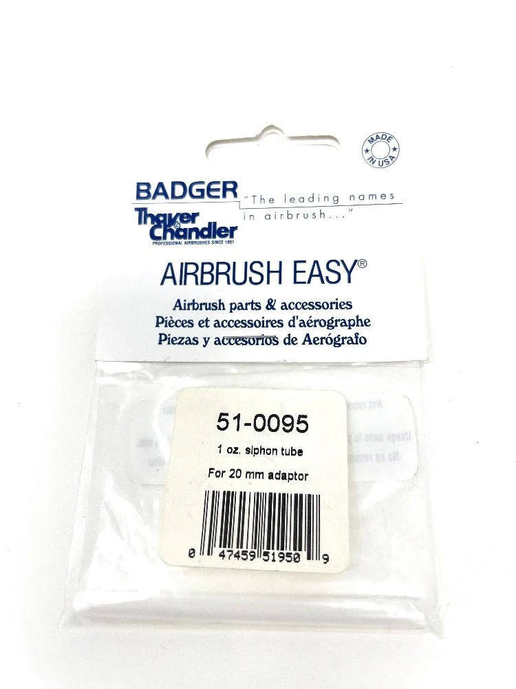Badger Airbrush Replacement Part 51-0095 1OZ SIPHON TUBE